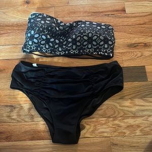 Victoria’s Secret strapless Bikini with high waisted bottoms
